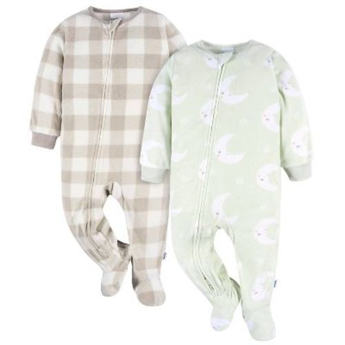 Gerber Baby & Toddler Neutral Blanket Sleeper, Moons, 2-pack, 12 Months