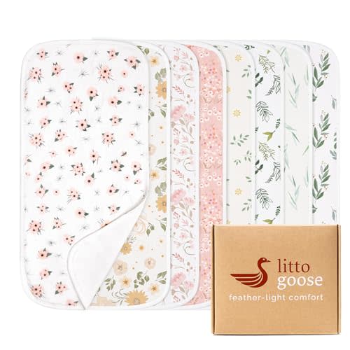 littogoose Premium 8-Pack Waterproof Baby Burp Cloths, Extra Large 13"X26" Soft Absorbent Burping Clothes for Newborns and Infants, Baby Shower Boys Girls