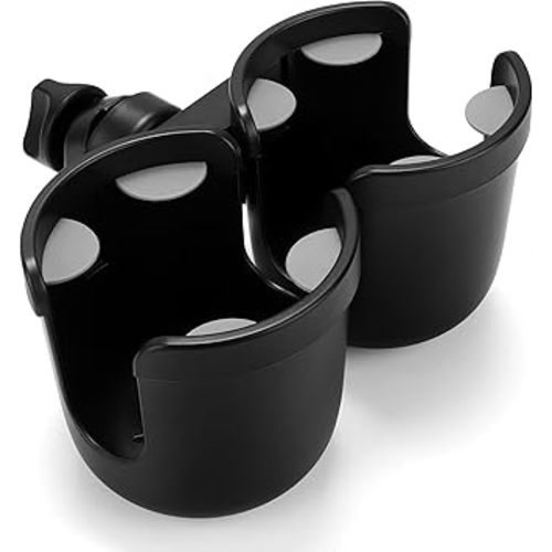 Accmor Stroller Cup Holder with Phone Holder, Bike Cup Holder, Universal Cup Holder for Uppababy Nuna Doona Strollers, 2-in-1 Cup Phone Holder for Stroller Bike Accessory