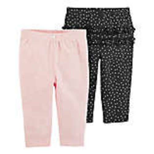 carter's® 2-Pack Pull-On Pants in Pink/Black
