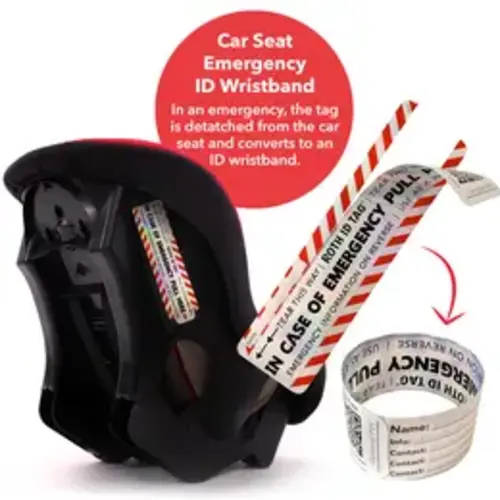 Emergency Contact Identification System for Car Seats that turns into a Wristband | Baby and Toddler Travel | ROTH ID TAG Emergency ID Kit Universal Mega - TikTok Shop