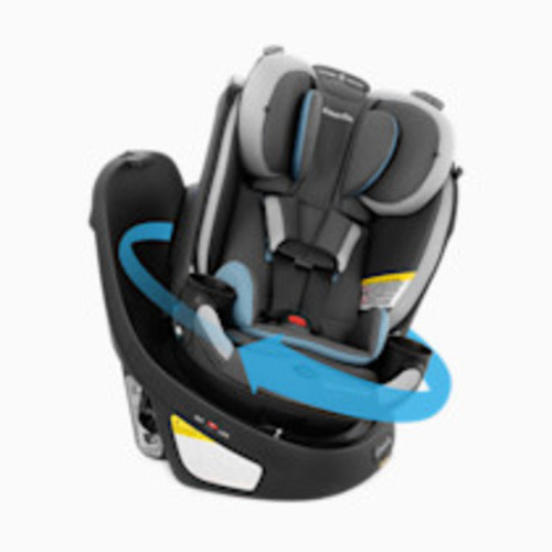 Evenflo Revolve360 Slim 2-in-1 Rotational Car Seat with Quick Clean Cover - Stow Blue