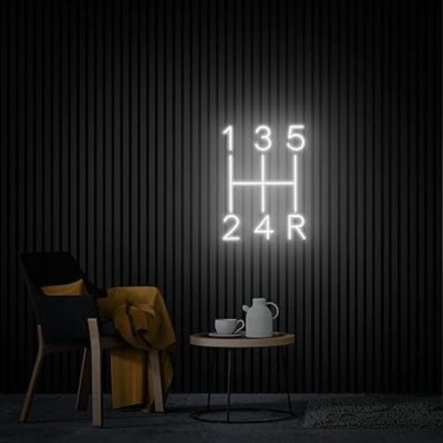 Car Gearbox Neon Sign Speed Car Led Sign Automotive Neon Wall Art Decor Birthday Gift for Boyfriend Car Business Shop Lights (Style 4)