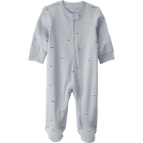 2-Way Zip Pajamas - 9M (Color: Sailboats)