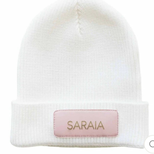 Personalized Leather Patch Beanie | All Colors