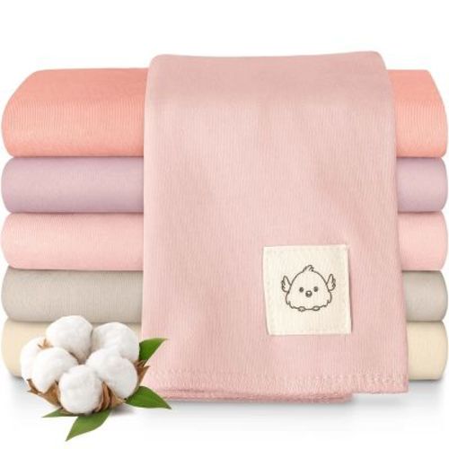 KeaBabies 6pk Shea Baby Burp Cloths for Baby Boys and Girls, 100% Organic Cotton Burping Cloths for Babies, Newborn (Muted Muse)