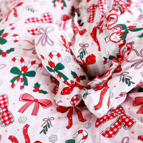 Bow What Fun Ruffle Zipper Footie