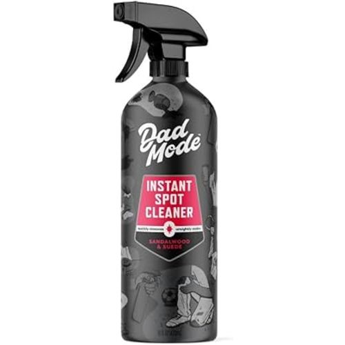 DadMode Instant Carpet & Fabric Spot Cleaner | Fast-Acting Enzyme Stain Remover | Spray Wait Wipe Formula for Couches, Rugs, Car Seats, Clothing | Sandalwood & Suede | 16oz Refillable Bottle