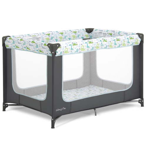 Dream on Me Zodiak Portable Playard with Carry Bag & Shoulder Strap, Grey/Green, Unisex