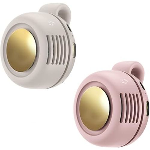 Portable Clip-On Fan, Mini USB Rechargeable 360° Rotatable Fan, 3-Speed Silent Mini Bladeless Fans