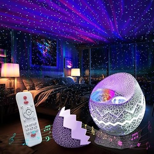 Rossetta Galaxy Projector, Star Projector LED Lights for Bedroom, Outdoor Lighting Projector, Starry Night Light with White Noise and Bluetooth Speaker, Gifts for Kids Adults Christmas, Birthdays