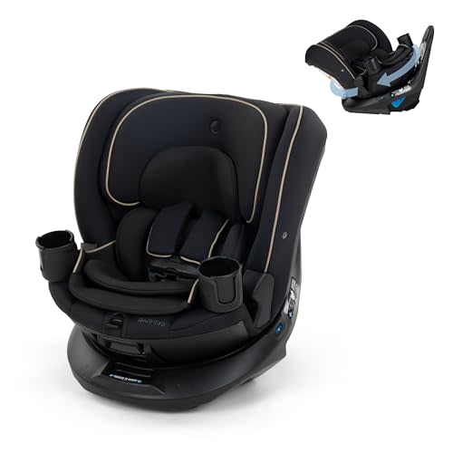 Maxi-COSI Andi 360 Rotating All-in-One Baby Convertible Car Seat, Rear Facing, Forward Facing Infant Toddler Booster, Easy Rotation, Tension System, Harness Adjust, Caspian Caviar