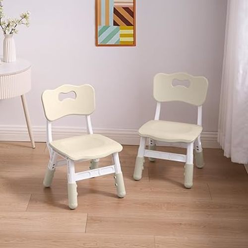 Adjustable Kids Chair, 3 Level Height Adjustable Child Chair, Toddler Chairs for Children Boys Girls Age 2-8, Child Seat Set Suitable for Home Family Classroom Nursery Indoor Use (2-Pack)