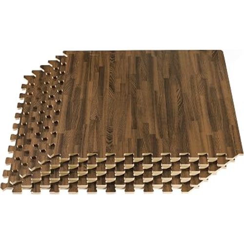 Forest Floor Farmhouse 3/8 Inch Thick Printed Foam Tiles, Premium Wood Grain Interlocking Foam Floor Mats, Anti-Fatigue Flooring – Stylish Flooring Solution
