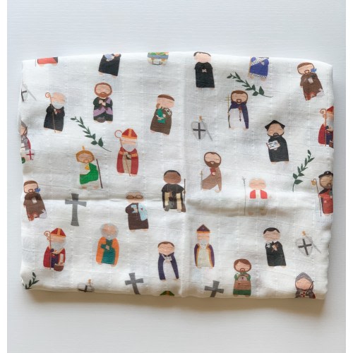 WHITE - Male Saints Baby Swaddle