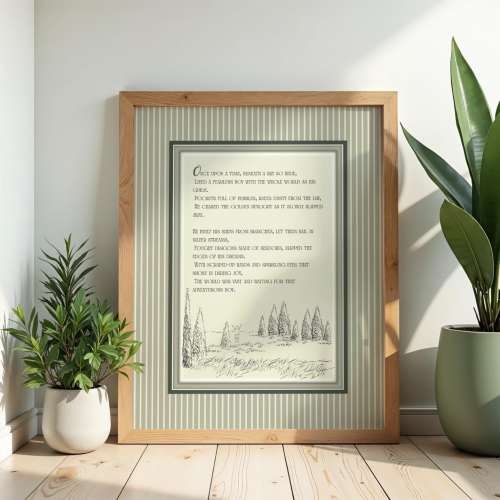 Long Live Boyhood Poem Print – Cottagecore Nursery Wall Art – Adventure Themed Boys Room Decor – Vintage Storybook Baby Boy Nursery Print