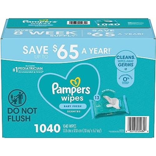 Pampers Scented Baby Wipes, Baby Fresh (1,040 Count)