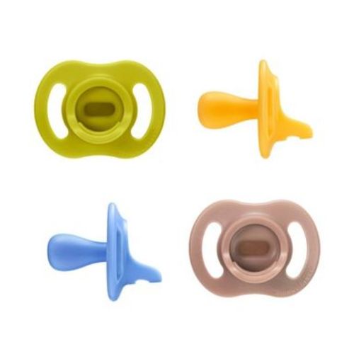 Tommee Tippee Ultra-Light Stay Put Silicone Pacifier 6-18 Months - Blue & Green - 4pk