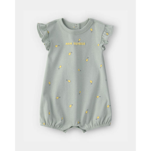 Baby Girl 'Main Squeeze' Lemon Short-Sleeve Romper - Green - Carter's | Carter's