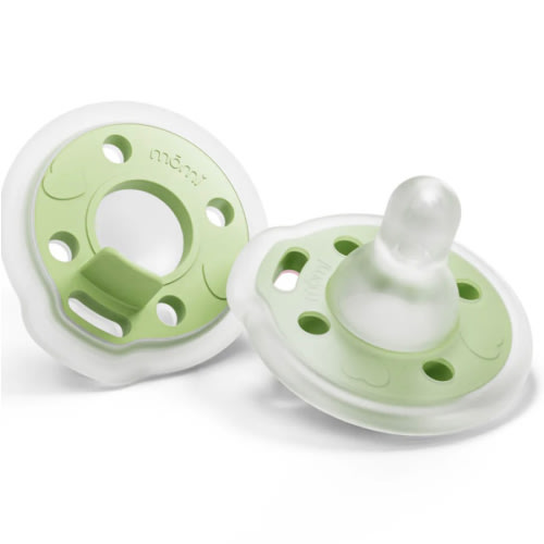 breast-like pacifier 0-6mo 2-set - pistachio | mōmi
