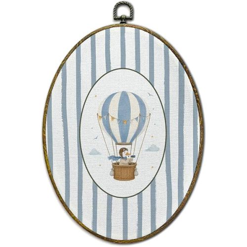 XFCICRLJ Goose Hot Air Balloon Nursery Oval Wall Art Decor, 11x8.5 Inch 284