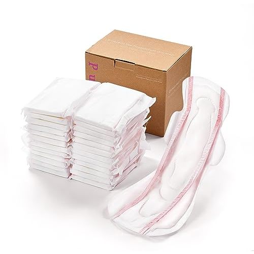 PurComfy Premium Postpartum Pads with Wings Extra Long Maternity Pads Large Maximum Absorbency Post-partum Incontinence Pads Ultra Soft Heavy Flow Secure Leak Protection After Birth Pads, 24 Count