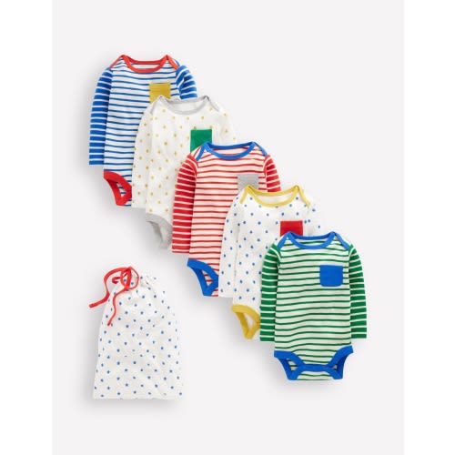 Striped 5 Pack Bodies-Multi Stripes/Stars | Boden USA