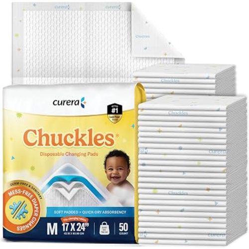 Chuckles® Super Soft Disposable Baby Changing Pad Liners - 24x17 [50-Pack]