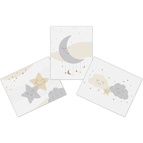 Lambs & Ivy Goodnight Moon 3-Piece Unframed Nursery/Child Wall Art 11” X 14”