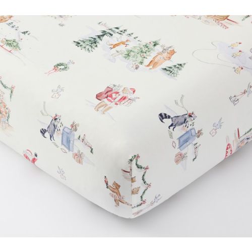 Riley Sheehey Holiday Organic Crib Fitted Sheet