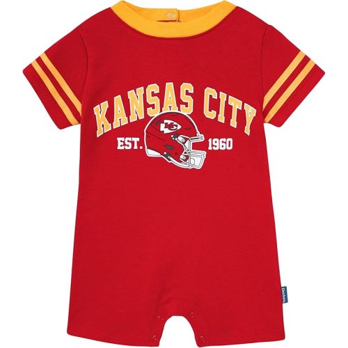 Gerber NFL unisex-baby Nfl Team Short Sleeve Romper