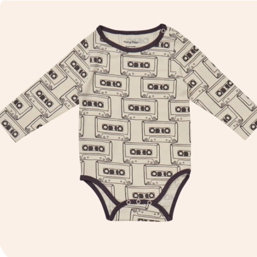 Printed Longsleeve Onesie – Young Days