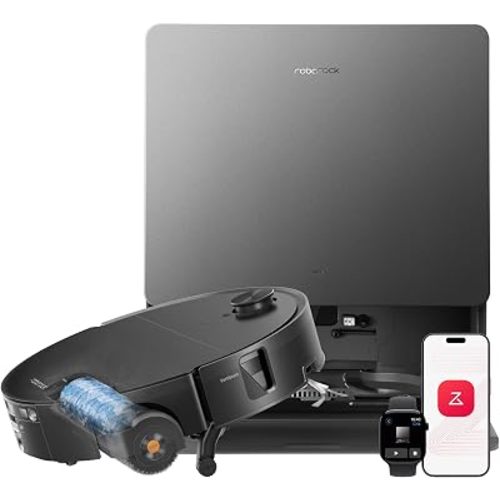roborock 2026 New Saros 20 Flow Robot Vacuum and Mop, SpiraFlow 2.0 Pressurized Self-Cleaning Roller Mop, 36000 Pa, 3.46 in Double-Layer Threshold, 300+ Obstacle Avoidance, Zero-Tangle, 212°F Mop Wash