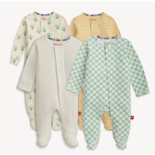 Magnetic 4-Pack Footie – Size: 3-6 Months +