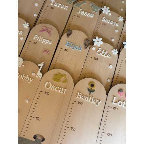 Height chart | personalised | 10 designs | daisies | safari | floral | how tall is | shells | tractor | football