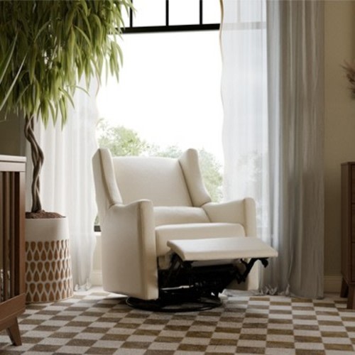 Babyletto Kiwi Electronic Recliner and Swivel Glider with USB port - Performance Beach Eco-Weave
