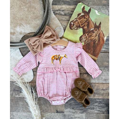 Pink Gingham Romper (Infant & Toddler) – theFRINGEDpineapple
