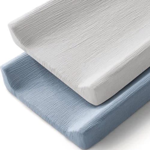 Changing Pad Cover for Neutral Baby Muslin Soft Cotton Diaper Changing Table Pad Cover Changing Pad Sheets for Girls and Boys - 2 Pack