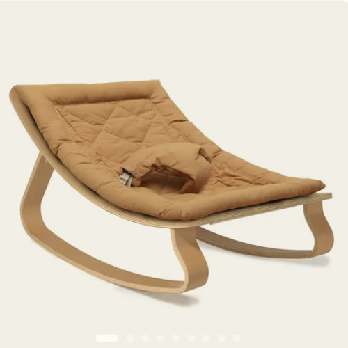 Charlie Crane LEVO Baby Rocker in natural wood - Camel