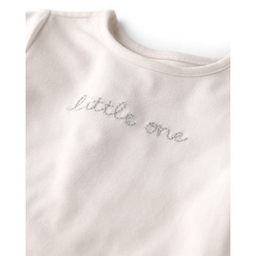 Baby Organic Cotton 'Little One' Embroidered Bodysuit