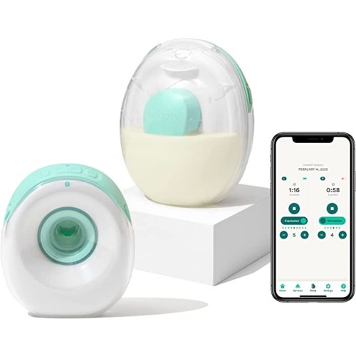 Willow Go - Hands Free Breast Pump - Wearable Breastfeeding Pump - Portable, Electric, Cordless, 9 Levels of Hospital Grade Suction Strength, App Compatible & Fits Fully in Bra, 21mm & 24mm Flange