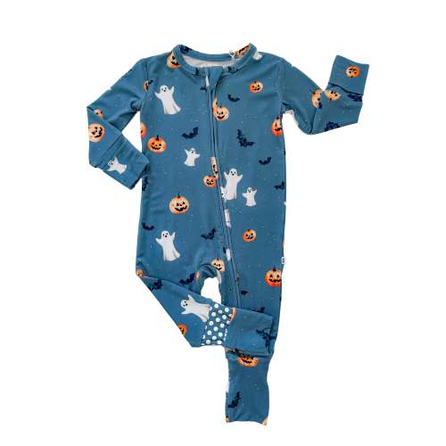 Batty for Bedtime Bamboo Convertible Zip Romper – Witching Hour Baby