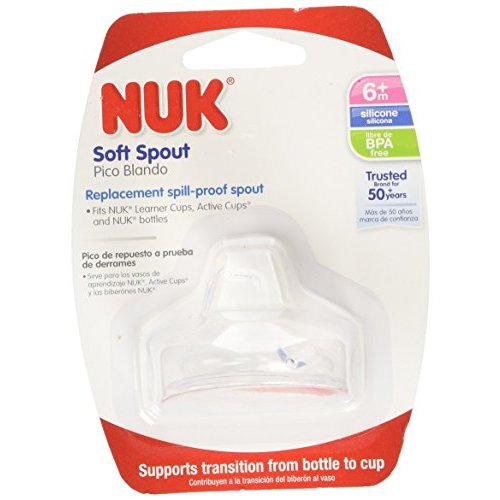 3 Packs of NUK Replacement Silicone Spout, Clear