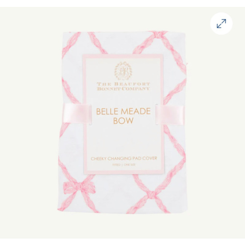 Cheeky Changing Pad Cover - Palm Beach Pink Gingham