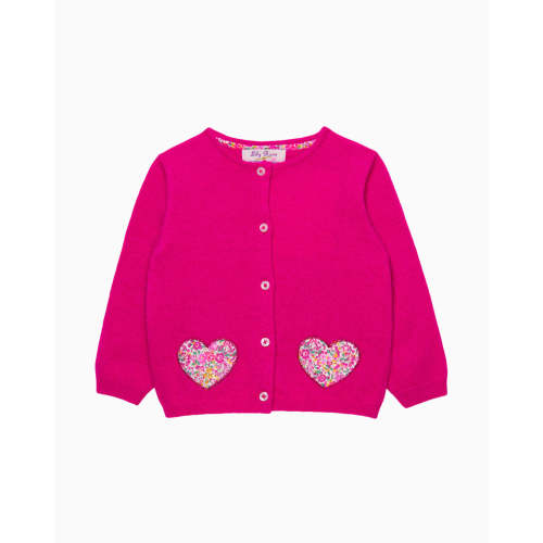 Baby Heart Cardigan in Emma & Georgina | Trotters London – Trotters Childrenswear USA