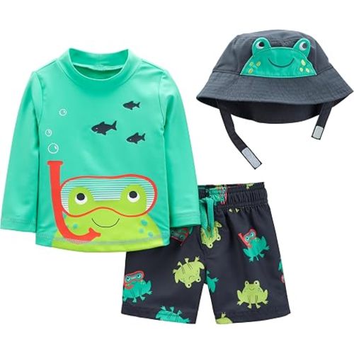 Simple Joys by Carter's Baby Boys' Swimsuit Trunk and Rashguard Set