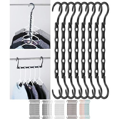 Mr. Pen- Space Saving Hangers, Black, 8 Pack, Clothes Organizers, Shirt Hangers, Magic Closet Space Savers