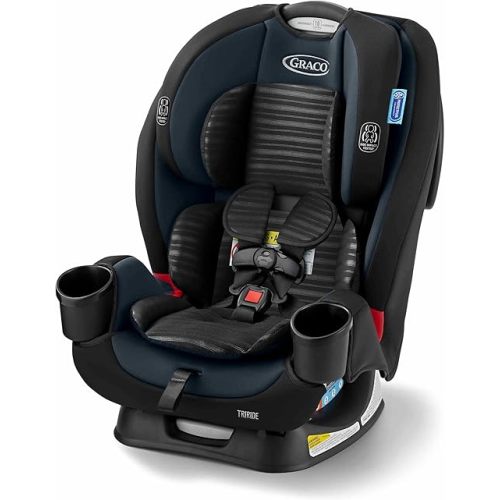 Graco TriRide 3-in-1 Reclining Car Seat, Clybourne - Rear & Forward Facing Car Seat, Highback Booster, Adjustable Headrest