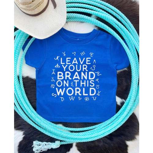 Leave your brand on this world kids tee