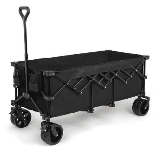 JIONJOY Heavy Duty Folding Wagon, 441LBS Collapsible Garden Cart with All-Terrain Wheels for Camping, Grocery
